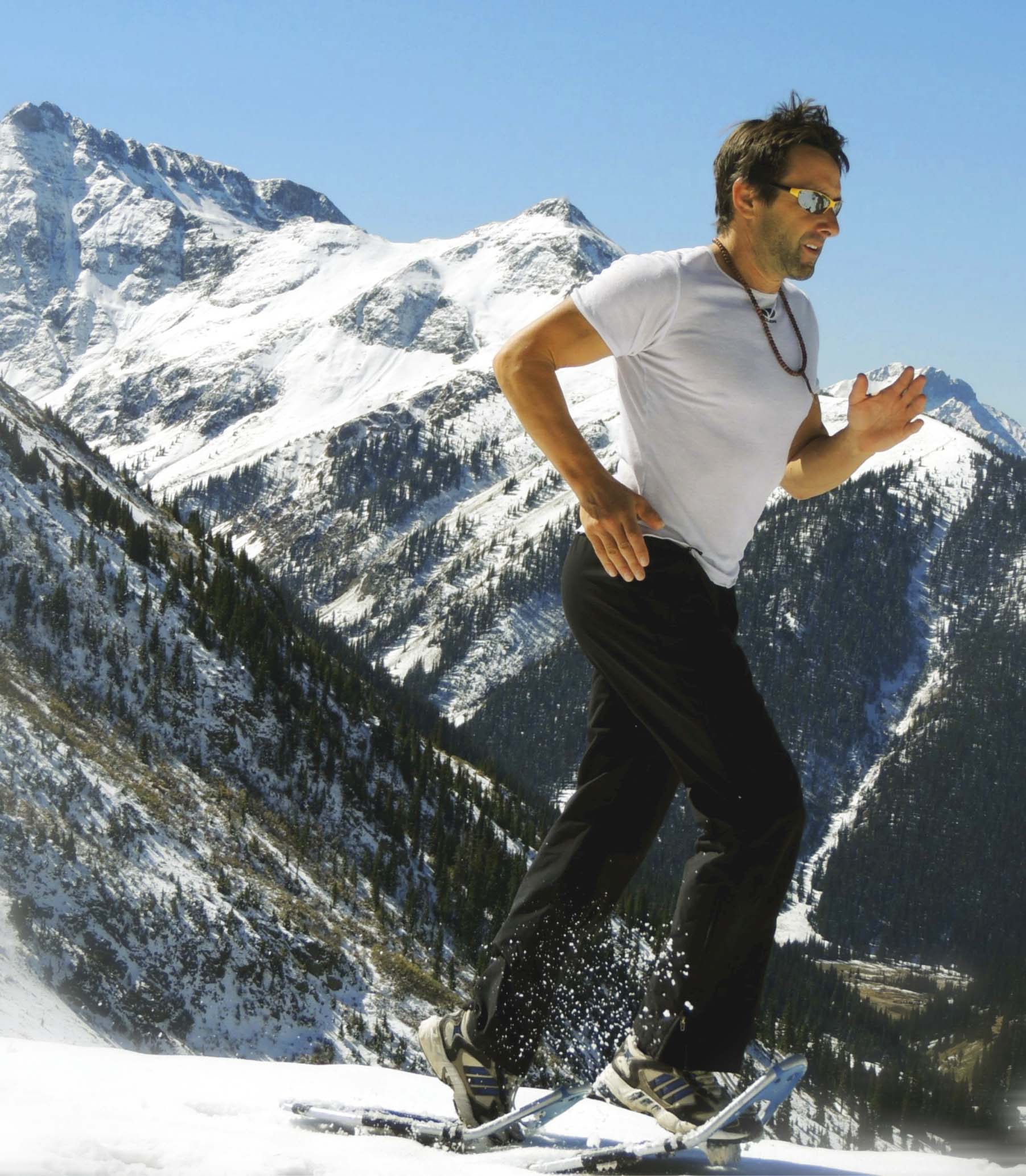 Steve Ilg snowshoe training at altitude
