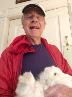 Bob McAndrews and rabbit