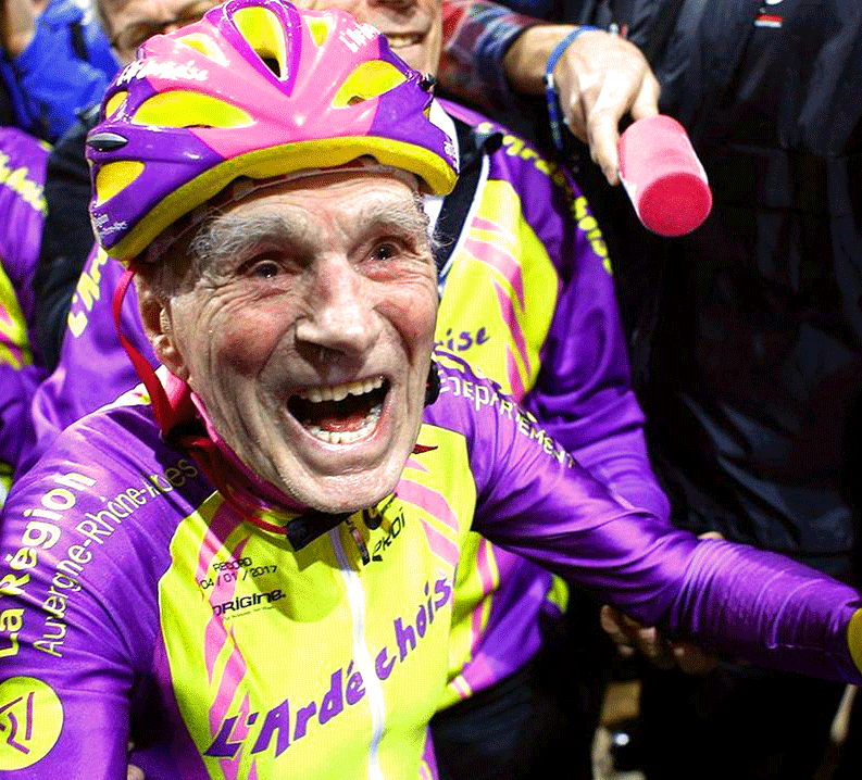 Robert Marchand, 105 sets new world record bicycling 14 miles
